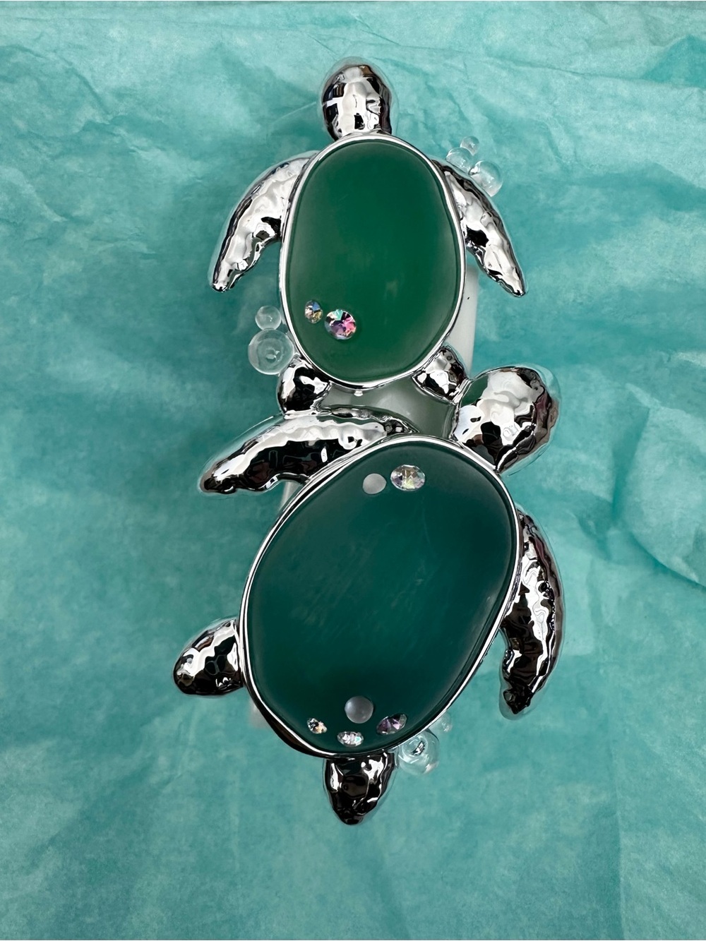 Bath & Body Works Silver Turtle with Teal Shells Plug-in Scent Adjustable